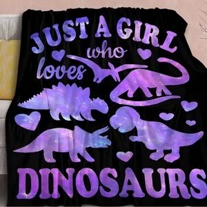 Light throw. Still new in package. Just a Girl Who Loves Dinosaurs. 💜